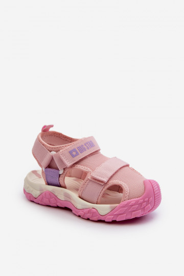 Sandalen Kinderen met zelfklevende sluitingen Big Star NN374238 roze kleur