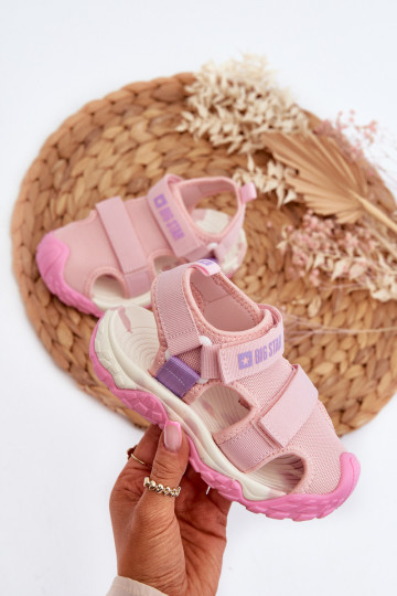 Sandalen Kinderen met zelfklevende sluitingen Big Star NN374238 roze kleur 2