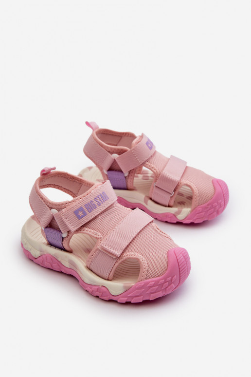 Sandalen Kinderen met zelfklevende sluitingen Big Star NN374238 roze kleur