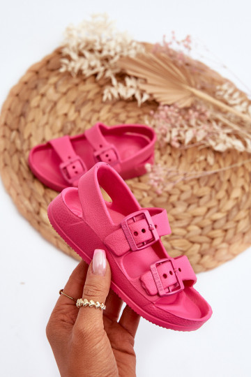 Slippers Kinderen met gespen BIG STAR NN374545 roze kleur 2