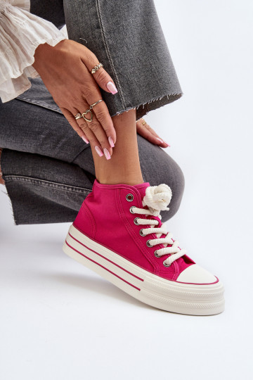 Casual schoenen met een platform in de roze kleur Aineri 2