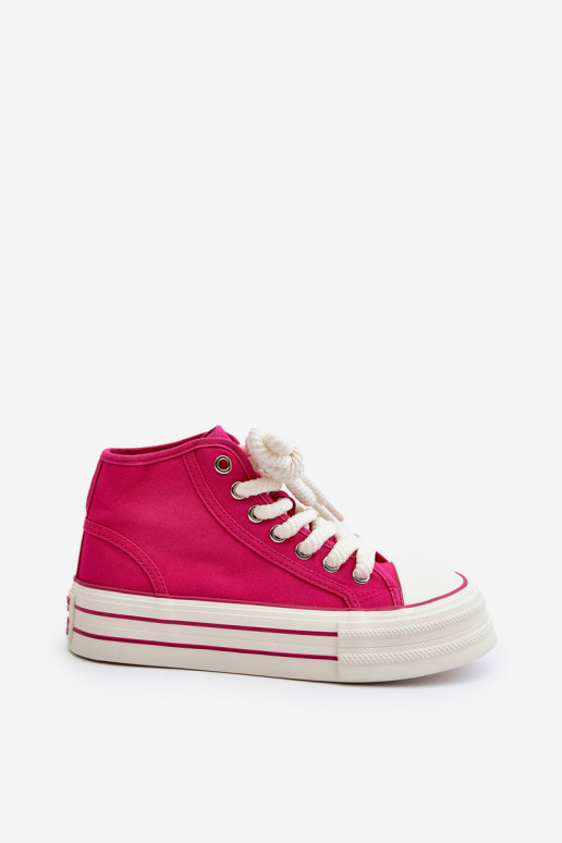 Casual schoenen met een platform in de roze kleur Aineri Casual schoenen met een platform in de roze kleur Aineri