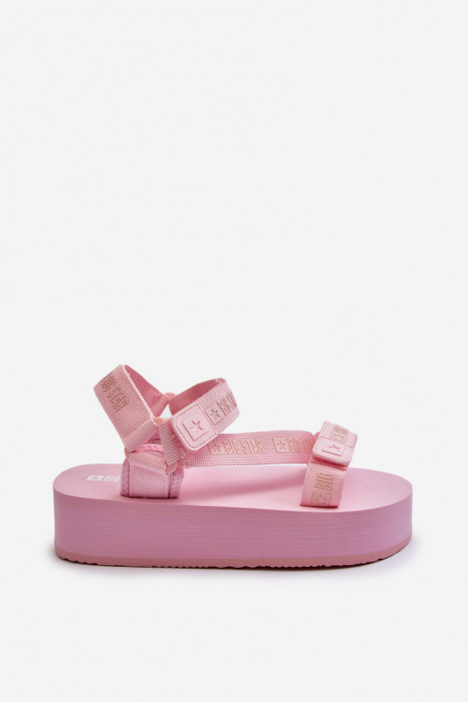 Damessandalen met platform Big Star NN274A529 roze kleur