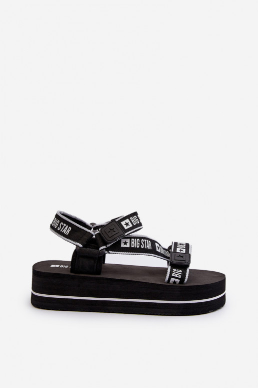 Damessandalen met platform Big Star NN274A525 zwarte kleur Damessandalen met platform Big Star NN274A525 zwarte kleur