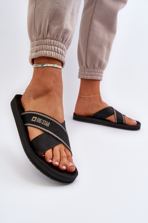 Damespantoffels Big Star NN274A059 zwart