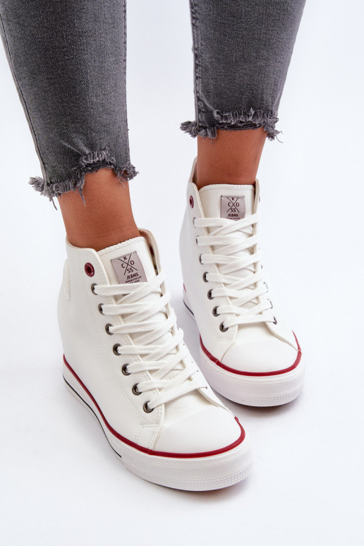 Vrijetijdsschoenen Cross Jeans NN2R4004 witte kleur Vrijetijdsschoenen Cross Jeans NN2R4004 witte kleur