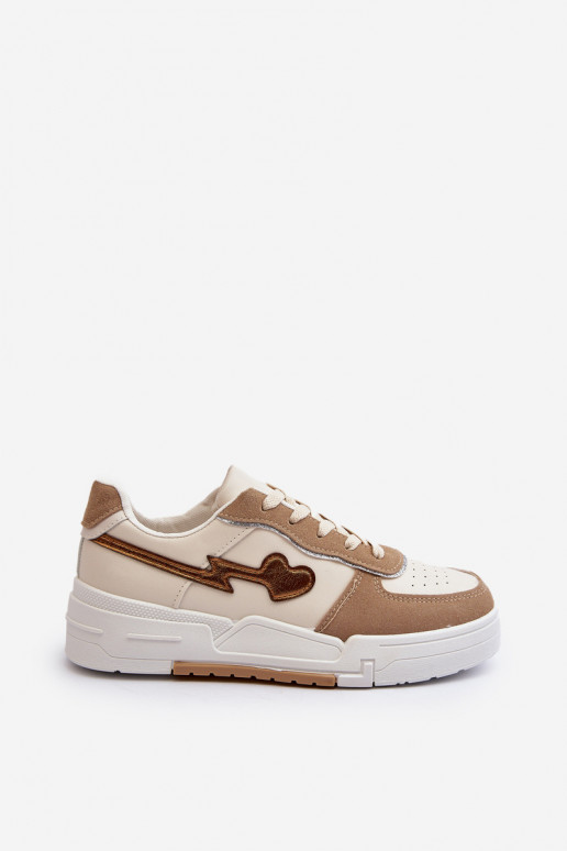 Sneakers model schoenen met platform beige Zeparine
