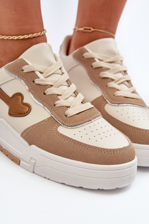 Sneakers model schoenen met platform beige Zeparine