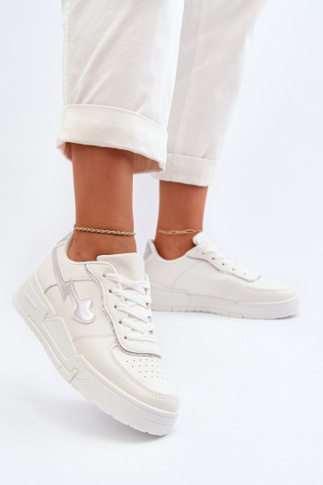 Sneakers model schoenen met plateau in witte kleur Zeparine 2