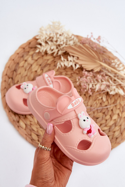 Slippers Kinderen Lichte pantoffels met ornamenten roze kleur Opleja