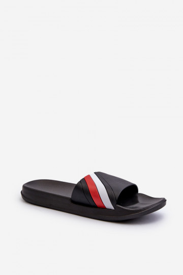 Klassiek model Lichte herenpantoffels in de kleur zwart Bemostom