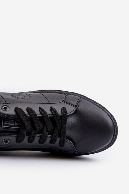 Casual herenschoenen gemaakt van ecoleer Big Star NN174284 zwarte kleur Casual herenschoenen gemaakt van ecoleer Big Star NN174284 zwarte kleur