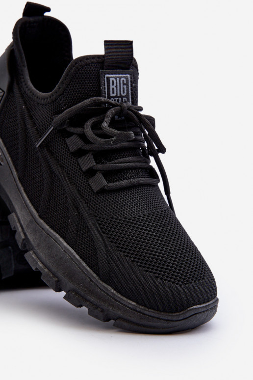 Sneakers model schoenen HI-POLY SYSTEM Big Star NN174467 zwarte kleur Sneakers model schoenen HI-POLY SYSTEM Big Star NN174467 zwarte kleur