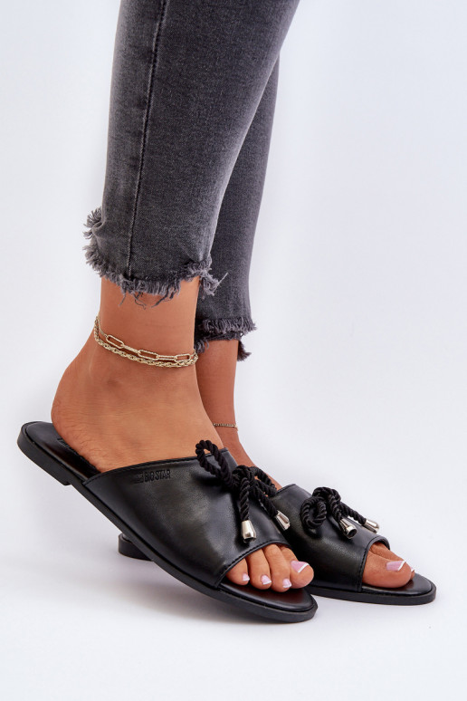 Damespantoffels Eko Big Star NN274066 zwart