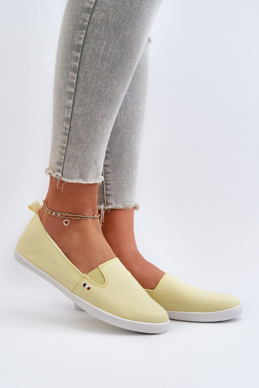 Sportschoenen vrijetijdsschoenen Slip-On gele kleur Adrancia