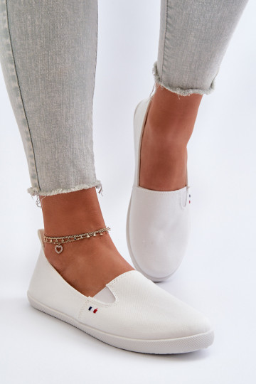 Sneakers vrijetijdsschoenen Slip-On witte kleur Adrancia