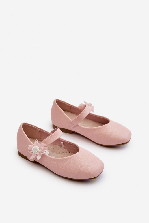 met glitter ballerina's Kinder met zelfklevende sluitingen roze kleur Jeylin met glitter ballerina's Kinder met zelfklevende sluitingen roze kleur Jeylin