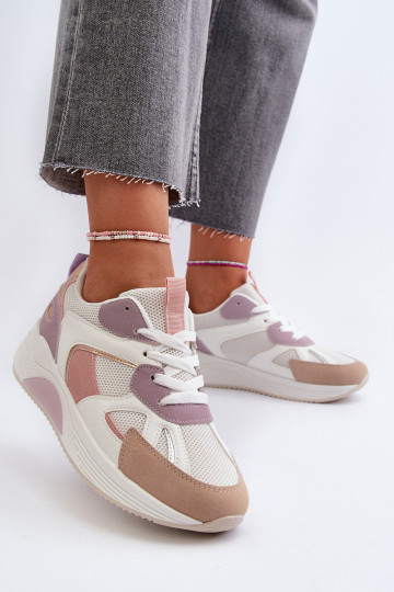 Sneakers model schoenen met een platform Paarse kleur Lenivia