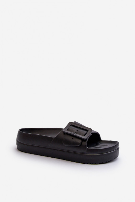 Lichte teenslippers met gespplatform Big Star NN274A662 zwart Lichte teenslippers met gespplatform Big Star NN274A662 zwart