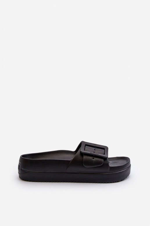 Lichte teenslippers met gespplatform Big Star NN274A662 zwart Lichte teenslippers met gespplatform Big Star NN274A662 zwart