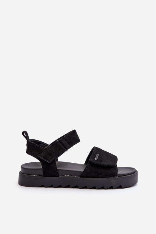 Suède sandalen met plateau Big Star NN274700 zwart