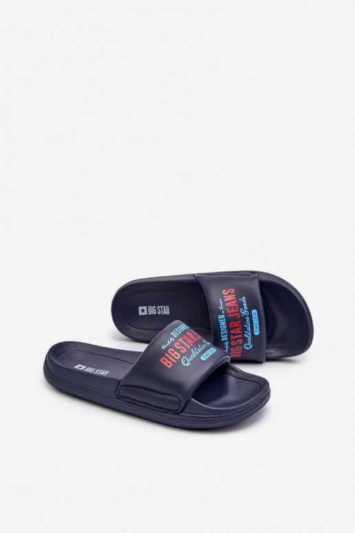 Lichte pantoffels Kinderpantoffels Big Star NN374516 donkerblauw