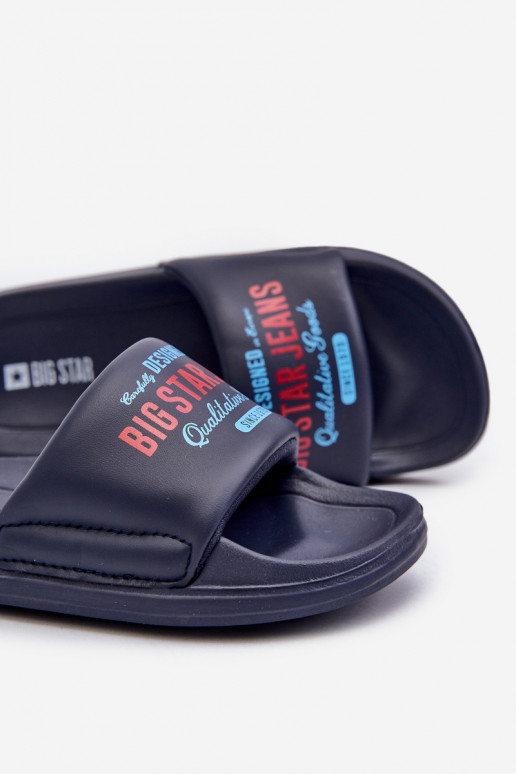 Lichte pantoffels Kinderpantoffels Big Star NN374516 donkerblauw