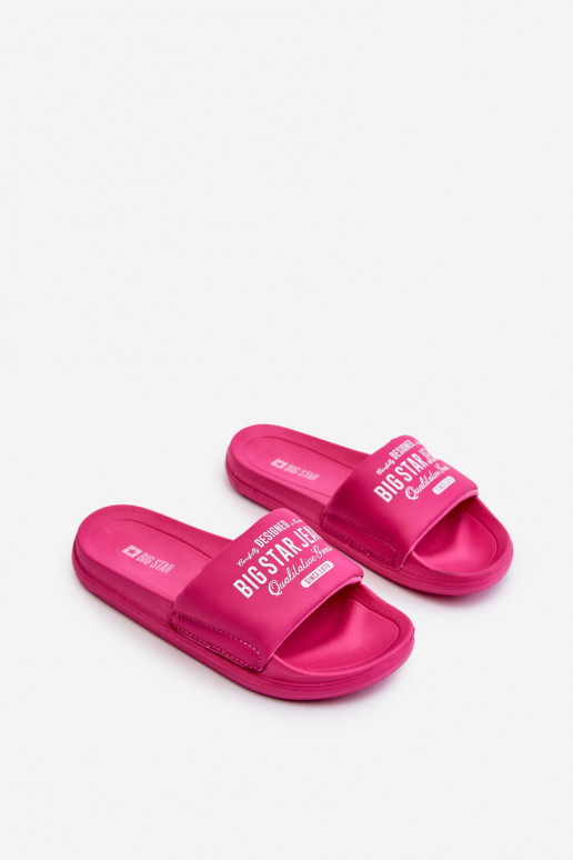 Lichte pantoffels Kinderpantoffels Big Star NN374519 roze kleur