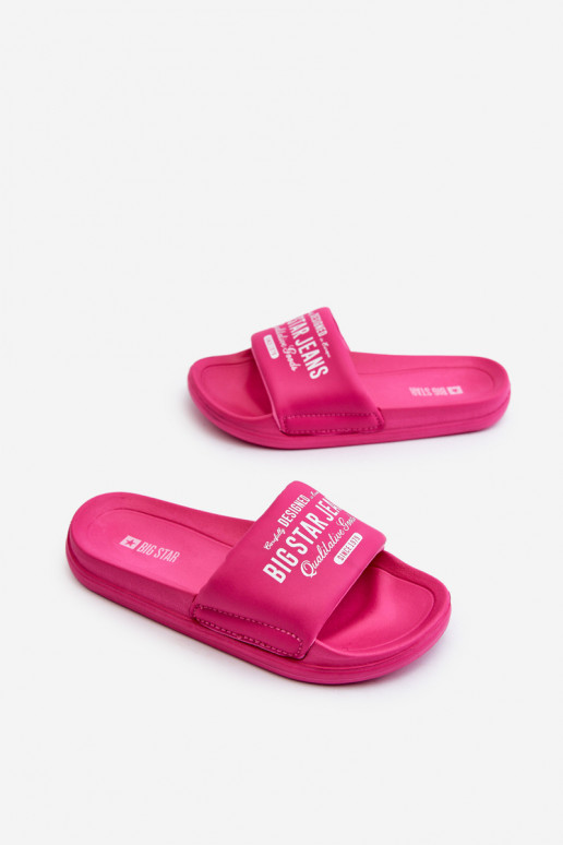 Lichte pantoffels Kinderpantoffels Big Star NN374519 roze kleur