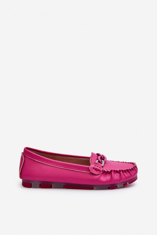 damesmocassins met ornamenten roze kleur S.Barski LR339