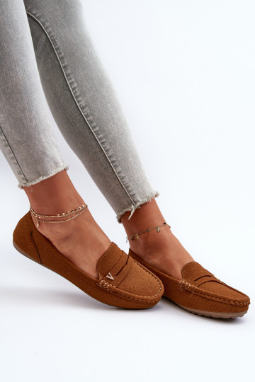 Klassiek model damesmocassins in de kleur bruin Iramarie 2