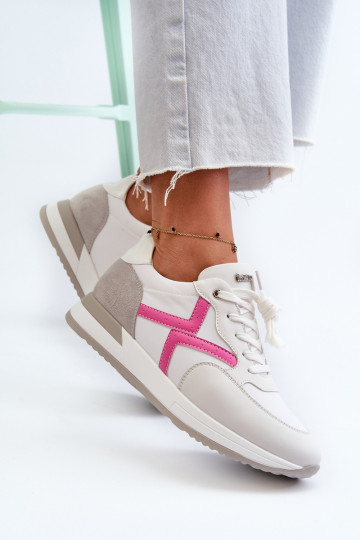 Sneakers model schoenen met platform INBLU IN000362 witte kleur 2