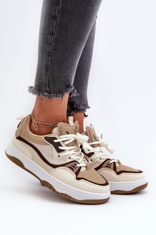 Sneakers model schoenen met een bruin Etnaria platform