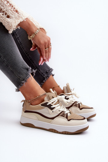 Sneakers model schoenen met een bruin Etnaria platform 2