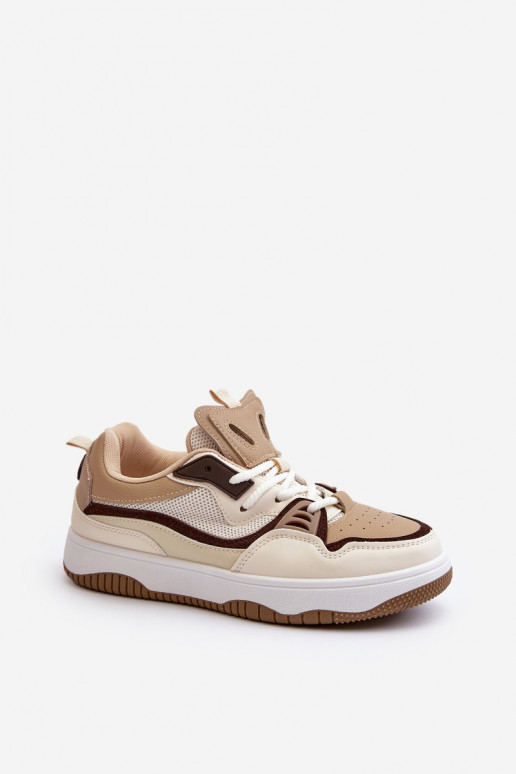 Sneakers model schoenen met een bruin Etnaria platform
