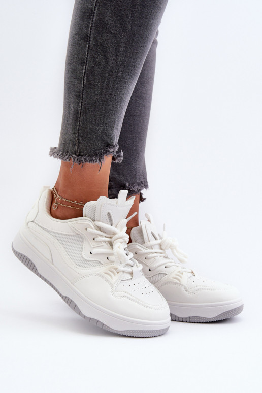 Sneakers model schoenen met plateau in witte kleur Etnaria Sneakers model schoenen met plateau in witte kleur Etnaria