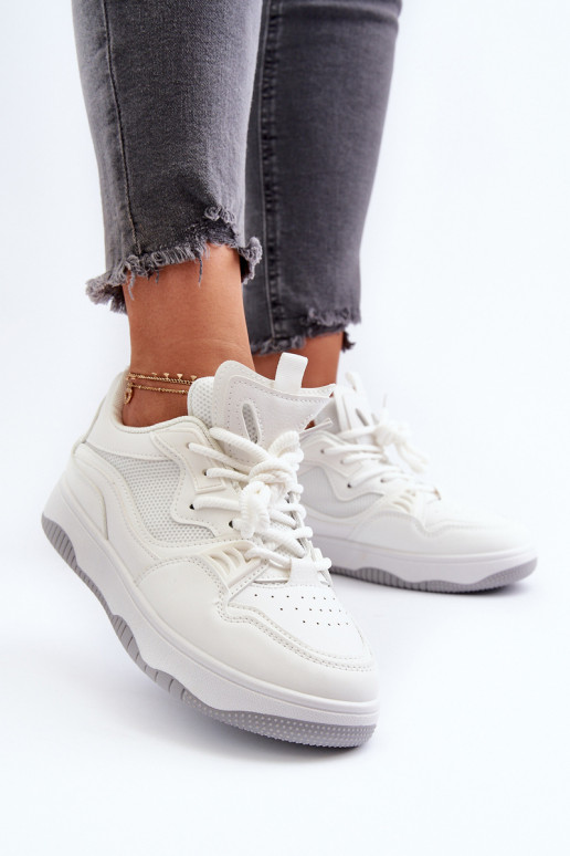 Sneakers model schoenen met plateau in witte kleur Etnaria Sneakers model schoenen met plateau in witte kleur Etnaria