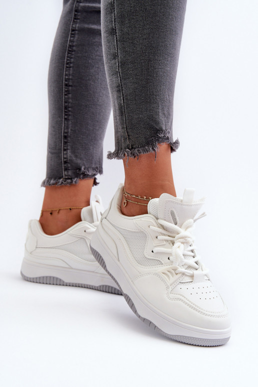 Sneakers model schoenen met plateau in witte kleur Etnaria Sneakers model schoenen met plateau in witte kleur Etnaria