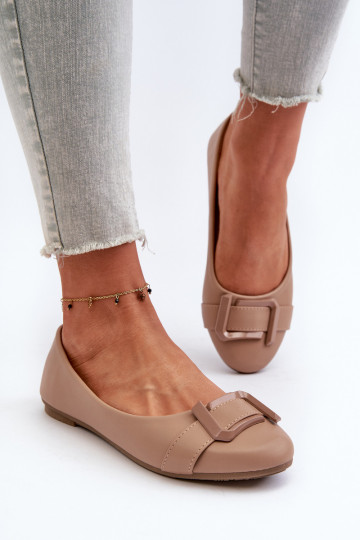 Ballerina's met bandjes Eco beige Cadwenla 2