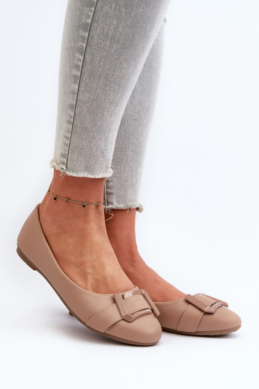 Ballerina's met bandjes Eco beige Cadwenla
