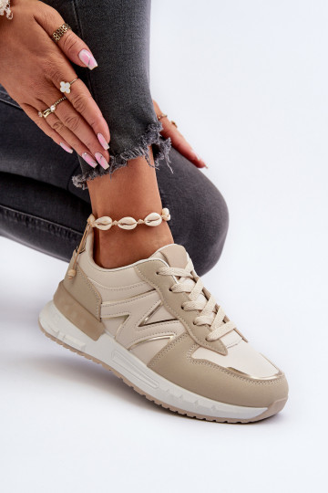 Sneakers model schoenen gemaakt van eco leer beige Kaimans 2