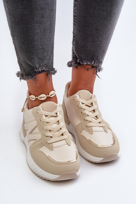 Sneakers model schoenen gemaakt van eco leer beige Kaimans Sneakers model schoenen gemaakt van eco leer beige Kaimans