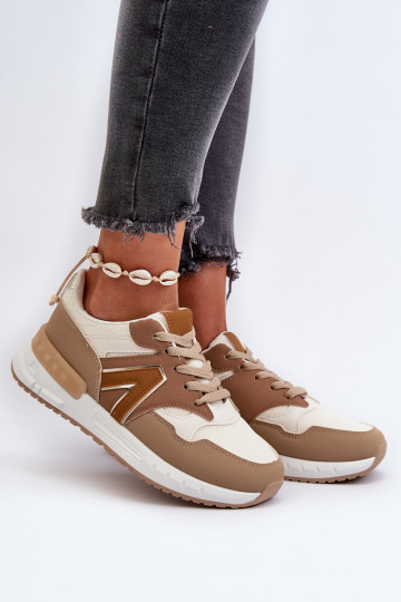 Sneakers model schoenen gemaakt van eco leer bruine kleur Vinelli