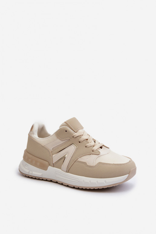 Sneakers model schoenen gemaakt van eco leer beige Vinelli Sneakers model schoenen gemaakt van eco leer beige Vinelli