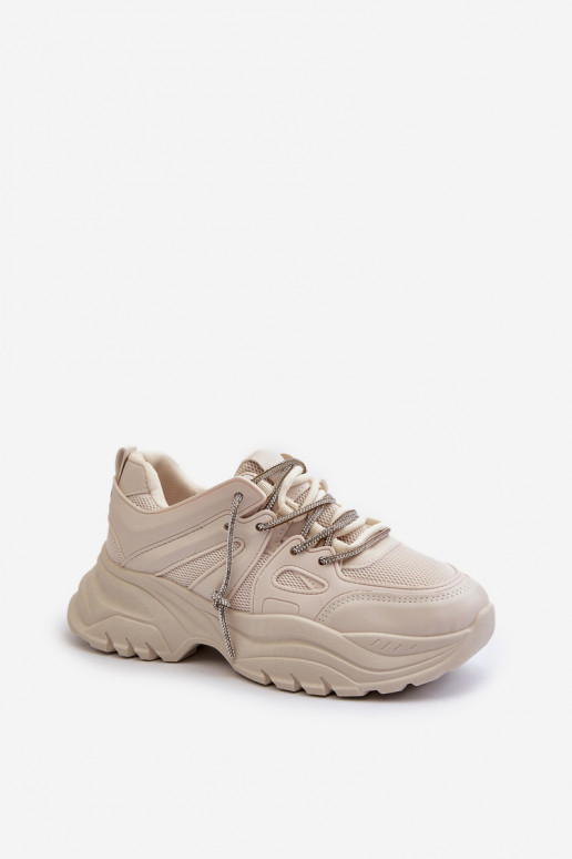 Sneakers model schoenen met modieuze massieve zolen m beige Relissa