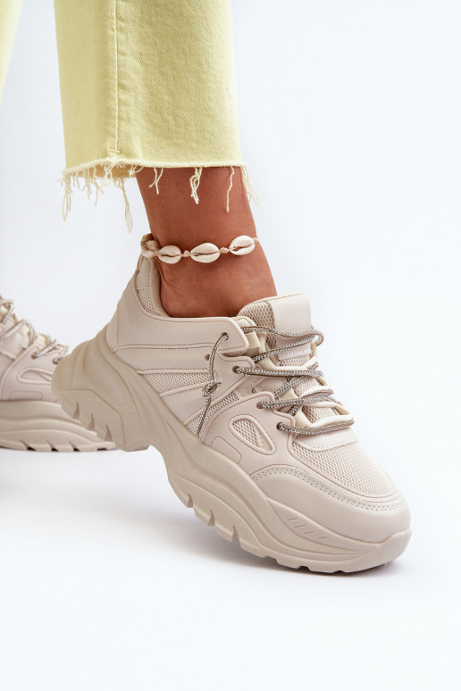 Sneakers model schoenen met modieuze massieve zolen m beige Relissa