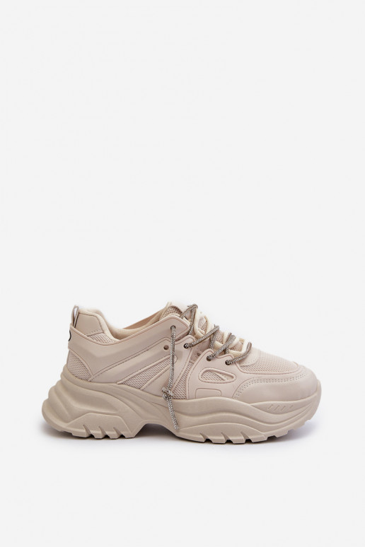 Sneakers model schoenen met modieuze massieve zolen m beige Relissa
