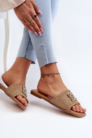platvoeten Damesslippers beige Omenna 2