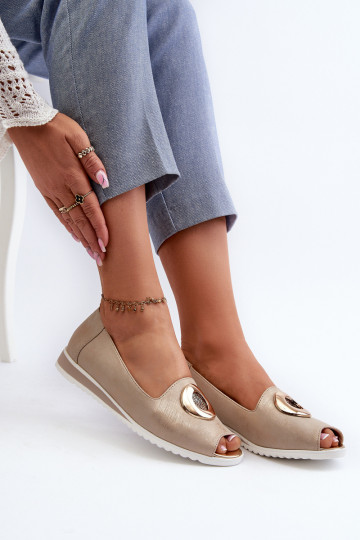 Schoenen met ornamenten Eco goudkleur Biolita