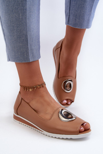 Schoenen met ornamenten Eco beige kleur Biolita